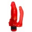 Красный анально-вагинальный вибратор №11 - 15,5 см. (цвет -красный) (142706) фото 1