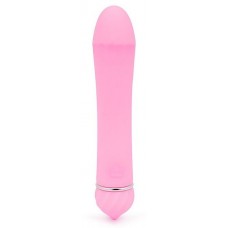 Розовый гладкий вибратор с 11 режимами вибрации - 11,5 см. (цвет -розовый) (143129)
