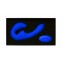 Синий безремневой страпон с пультом ДУ - 17,5 см. (цвет -синий) (144681) фото 4