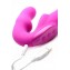 Розовый безремневой страпон с вибрацией Evoke Rechargeable Vibrating Strap On - 24,7 см. (цвет -розовый) (146105) фото 4