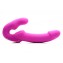 Розовый безремневой страпон с вибрацией Evoke Rechargeable Vibrating Strap On - 24,7 см. (цвет -розовый) (146105) фото 1