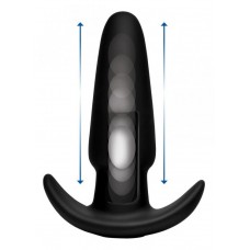 Черная анальная вибропробка Kinetic Thumping 7X Medium Anal Plug - 13,3 см. (цвет -черный) (146125)