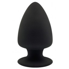 Черная анальная пробка PREMIUM SILICONE PLUG L - 13 см.  (цвет -черный) (146652)