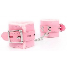 Розовые мягкие наручники на регулируемых ремешках (цвет -розовый) (147773)