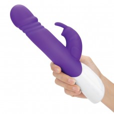 Фиолетовый вибратор-кролик с возвратно-поступательными движениями головки - 24 см. (цвет -фиолетовый) (150924)