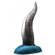 Черно-голубой фаллоимитатор  Дельфин small  - 25 см. (цвет -черный с голубым) (152128)