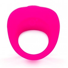 Розовое эрекционное кольцо с вибрацией (цвет -розовый) (154386)