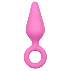 Розовая анальная пробка Pointy Plug - 15,5 см. (цвет -розовый) (154567)