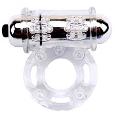 Прозрачное вибрирующее кольцо Stay Hard (цвет -прозрачный) (15497)