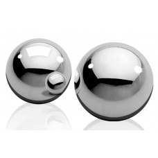 Серебристые вагинальные шарики Medium Weight Ben-Wa Balls (цвет -серебристый) (157042)