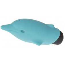 Голубой вибростимулятор-дельфин Lastic Pocket Dolphin - 7,5 см. (цвет -голубой) (157332)