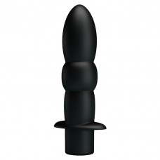 Черный анальный вибромассажер Wyatt - 11,5 см. (цвет -черный) (157436)