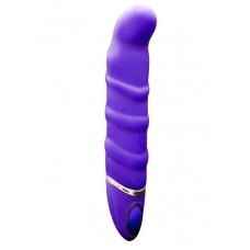 Фиолетовый перезаряжаемый вибратор с ребрышками PROVIBE - 14 см. (цвет -фиолетовый) (157532)
