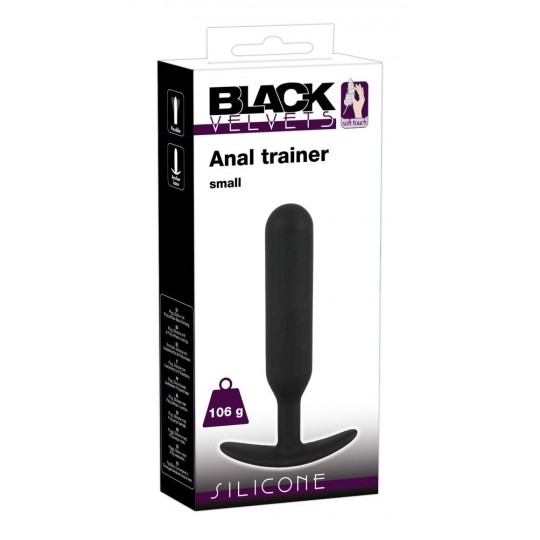Черная утяжеленная анальная пробка Anal Trainer Small - 16 см. (цвет -черный) (157798) фото 4