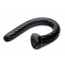 Большой анальный стимулятор-змея Hosed 19 Inch Spiral Anal Snake - 50,8 см. (цвет -черный) (158441)