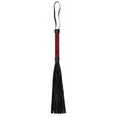Красно-черная многохвостовая гладкая плеть Luxury Whip - 38,5 см. (цвет -красный с черным) (158716)