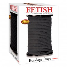 Черная веревка для связывания Bondage Rope - 60,9 м. (цвет -черный) (15988)