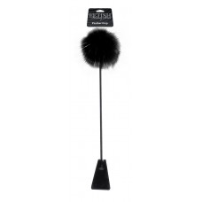 Черный стек Feather Crop с пуховкой на конце - 53,3 см. (цвет -черный) (16181)