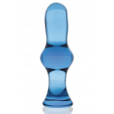 Синяя стеклянная анальная втулка - 13,5 см. (цвет -синий) (16330)