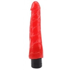 Красный реалистичный вибратор Hot Storm Devilish X3 - 23,2 см. (цвет -красный) (178655)