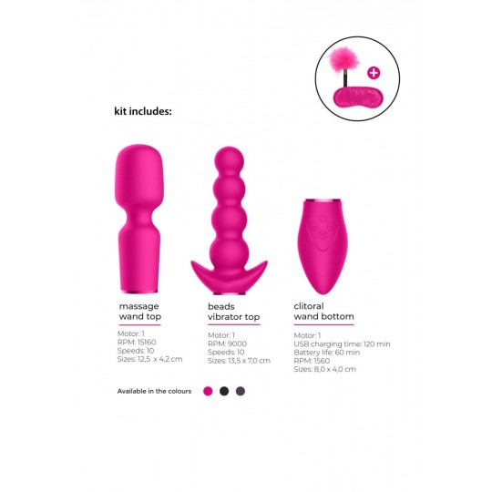 Розовый эротический набор Pleasure Kit №3 (цвет -розовый) (179932) фото 5
