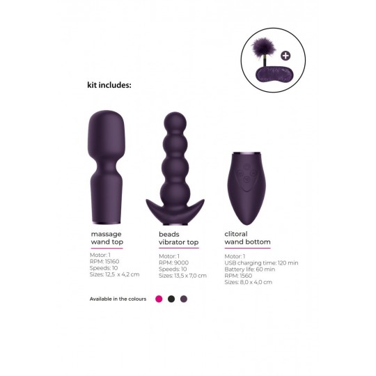 Фиолетовый эротический набор Pleasure Kit №3 (цвет -фиолетовый) (179933) фото 3