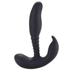 Черный стимулятор простаты Anal Pleasure Dual Vibrating Prostate Stimulator - 13,5 см. (цвет -черный) (180237)