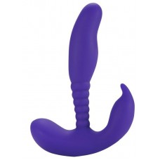 Фиолетовый стимулятор простаты Anal Pleasure Dual Vibrating Prostate Stimulator - 13,5 см. (цвет -фиолетовый) (180238)