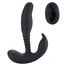 Черный стимулятор простаты Remote Control Anal Pleasure Vibrating Prostate Stimulator - 13,5 см. (цвет -черный) (180241)