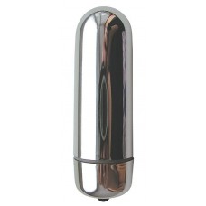 Серебристая гладкая пуля с вибрацией - 6,4 см. (цвет -серебристый) (180410)