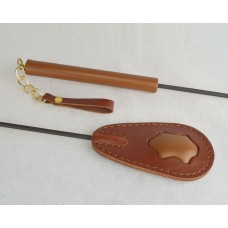 Коричневый стек с кожаным шлепком и рукоятью - 65 см. (цвет -коричневый) (182878)
