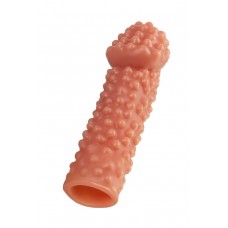 Реалистичная насадка на пенис с бугорками - 16,5 см. (цвет -телесный) (183137)