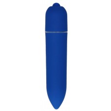 Синяя удлинённая вибропуля Power Bullet Black - 8,3 см. (цвет -синий) (183773)