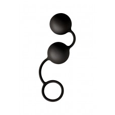 Черные анальные шарики Blaze с шнурком (цвет -черный) (192727)