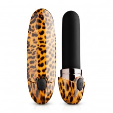 Леопардовый вибромассажер-помада Asha Lipstick Vibrator - 10 см. (цвет -леопард) (194932)