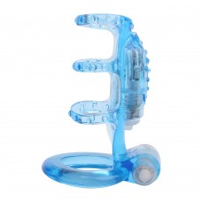 Голубая насадка-клетка с вибрацией Dual Vibrating Cock Cage - 8 см. (цвет -голубой) , артикул: 197519 Голубая насадка-клетка с вибрацией Dual Vibrating Cock Cage - 8 см. (цвет -голубой) (197519)