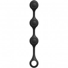 Черные утяжеленные анальные шарики Anal Essentials Weighted Silicone Anal Balls - 34,3 см. (цвет -черный) (197607)