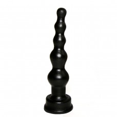 Чёрный анальный стимулятор-ёлочка - 14,5 см. (цвет -черный) (3779)