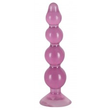 Фиолетовый анальный стимулятор-ёлочка Anal Beads - 13 см. (цвет -фиолетовый) (38140)