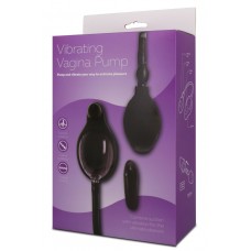 Чёрная вибропомпа для вагины с 7 режимами вибрации VIBRATING VAGINA PUMP (цвет -черный) (44996)