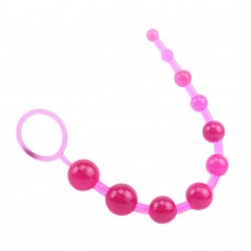 Розовая анальная цепочка с колечком Sassy Anal Beads - 26,7 см. (цвет -розовый) (45686)
