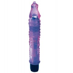Фиолетовый гелевый вибратор в форме крокодильчика - 19 см. (цвет -фиолетовый) (47796)