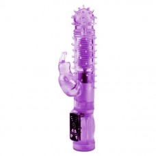 Фиолетовый хай-тек вибратор Happy Bunny - 22,5 см. (цвет -фиолетовый) (50208)