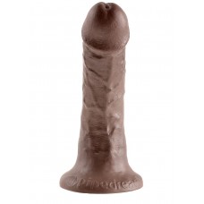 Коричневый фаллоимитатор на присоске 6  Cock - 15,2 см. (цвет -коричневый) (55751)