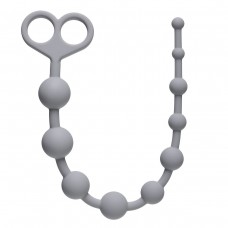 Серая анальная цепочка Orgasm Beads - 33,5 см. (цвет -серый) (56976)