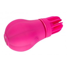 Розовый клиторальный стимулятор Caress с 5 заменяемыми насадками (цвет -розовый) (57902)