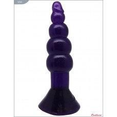 Фиолетовая гелевая анальная ёлочка - 17 см. (цвет -фиолетовый) (62153)