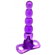 Фиолетовый анальный конус из 5 шариков - 16 см. (цвет -фиолетовый) (62274)