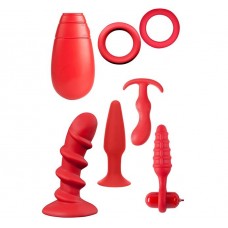 Подарочный набор для мужчин MENZSTUFF VIBRATING PLEASURE SET (цвет -красный) (65019)