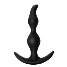 Чёрная анальная пробка Bent Anal Plug Black - 13 см. (цвет -черный) (67601)